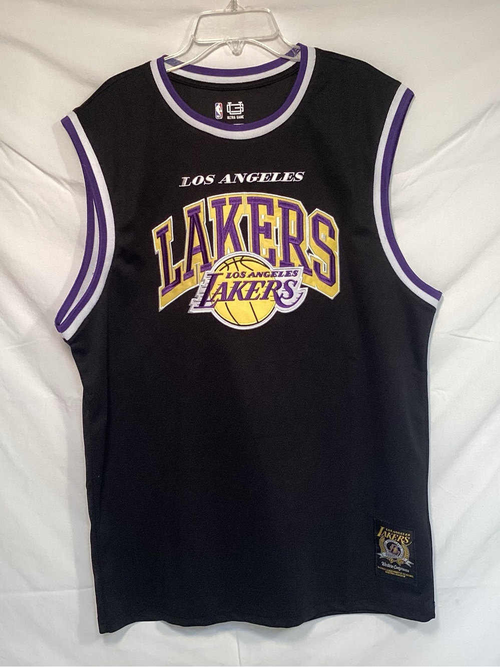 Los Angeles Lakers NBA Black & Purple Basketball Jersey Men’s Size Large